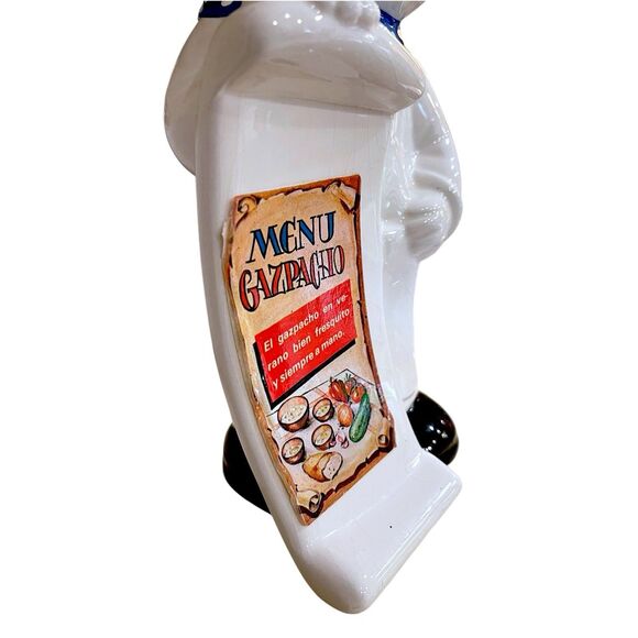 Vintage Decorative Ceramic Figurine Chef Sculpture with Menu board 10.5” - Picture 11 of 16